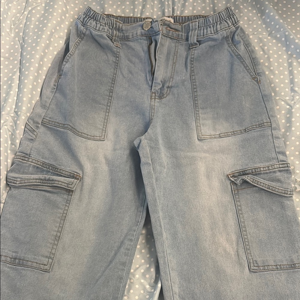 Light Blue Cargo Jeans